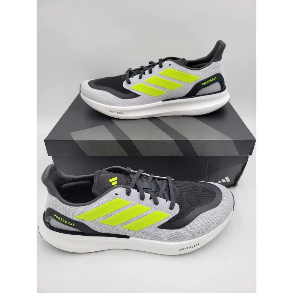 adidas Pureboost 5 Running Shoes Dash Grey Lucid Lemon IF9193 Men's 13 NEW